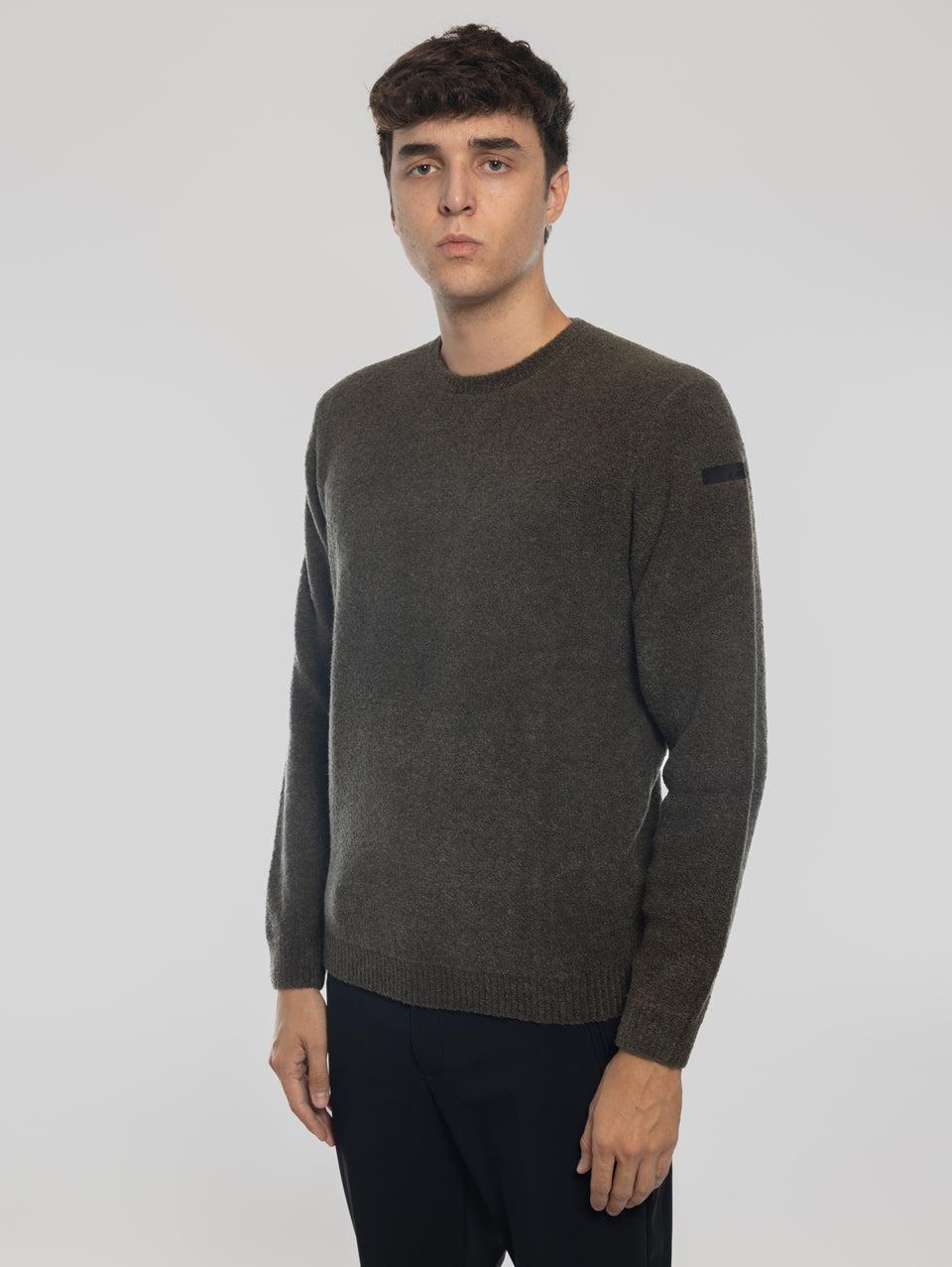 RRD Maglia Girocollo in Lana Bouclé Militare Italia