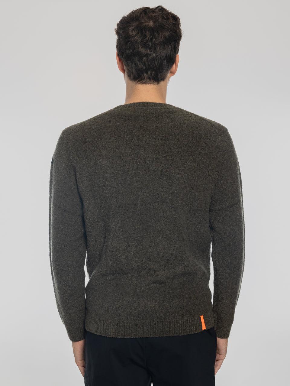 RRD Maglia Girocollo in Lana Bouclé Militare Italia