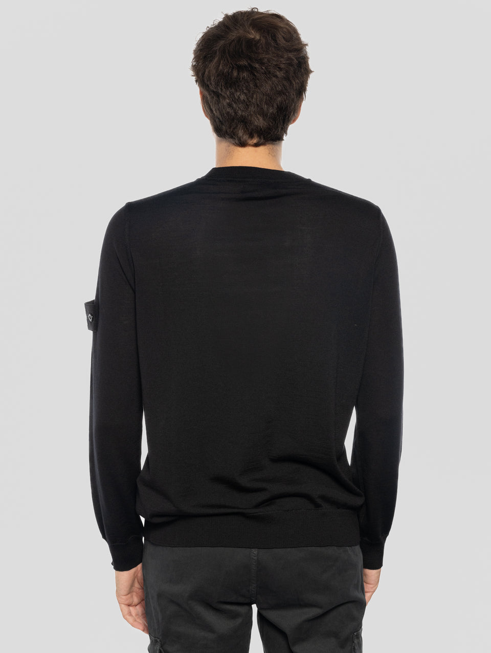 STONE ISLAND Maglia Girocollo Ghost in Lana Nero Promozione