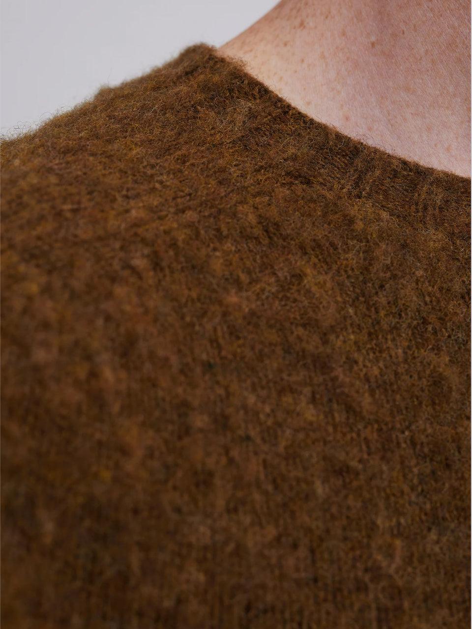 NORSE PROJECTS Maglia Girocollo in Lana Scozzese Birnir Oliva Offerta San Valentino