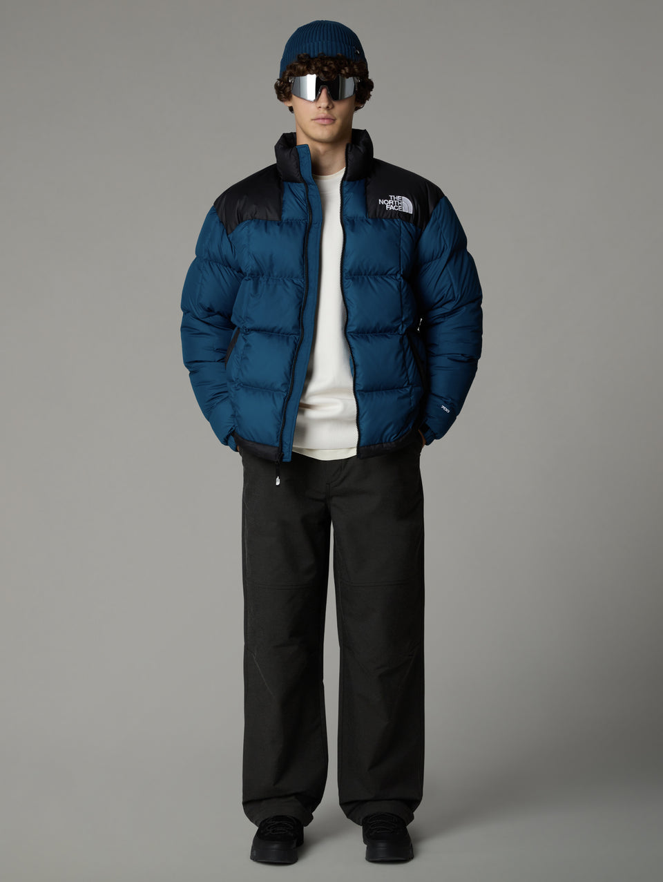 THE NORTH FACE Giaccone Corto Trapuntato in Piuma Lhotse Petrolio Promozione Limitata