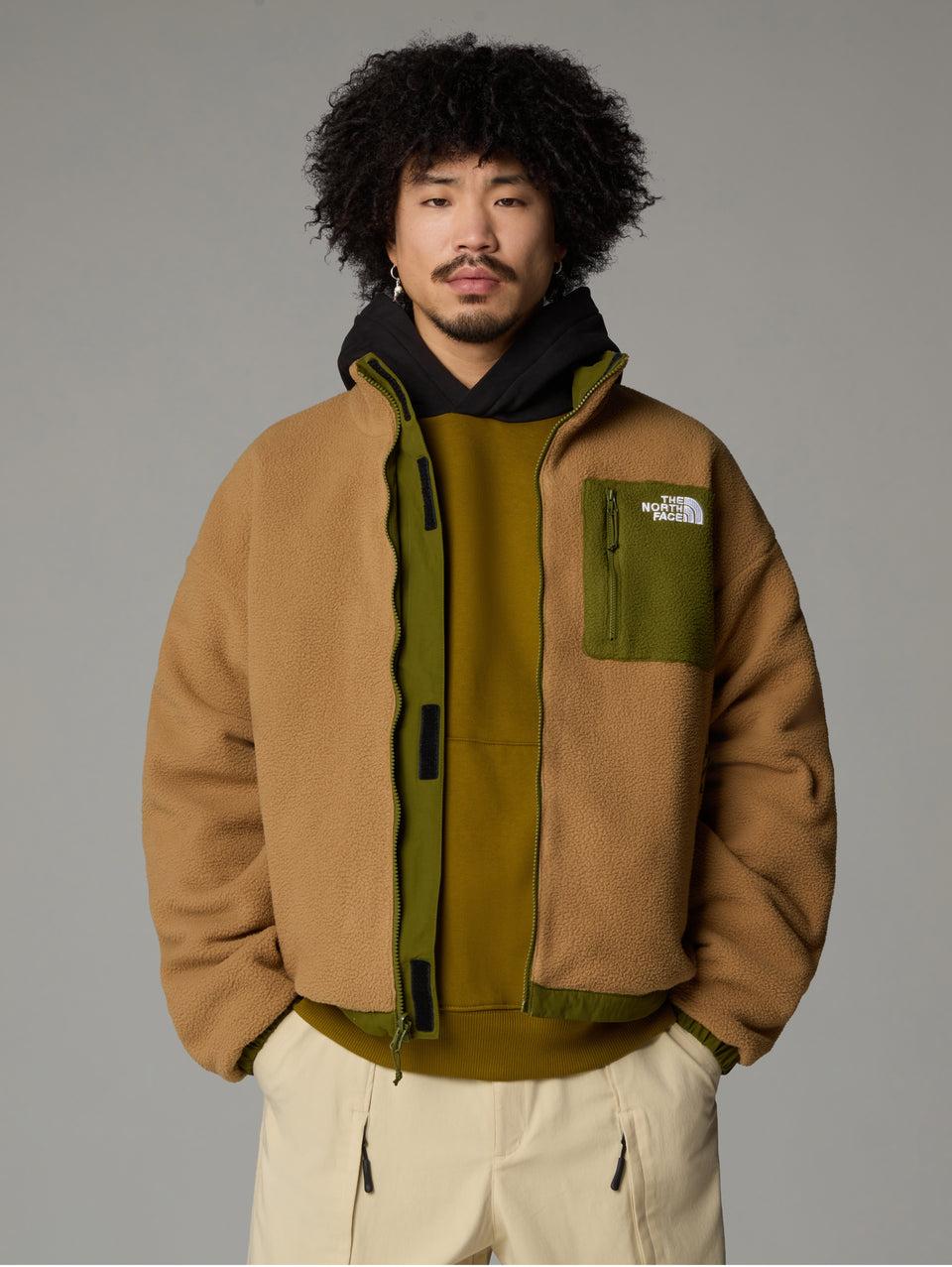 THE NORTH FACE Giacca da Uomo in Pile Reversibile Yumiori Beige/Verde Saldi