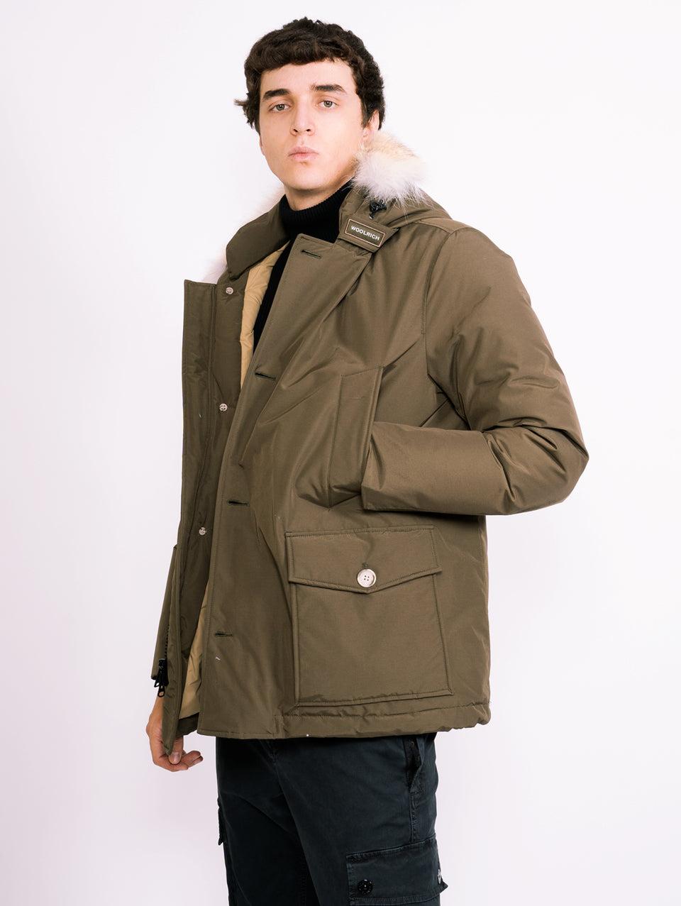 WOOLRICH Giaccone Anorak in Ramar Verde Vendite Flash