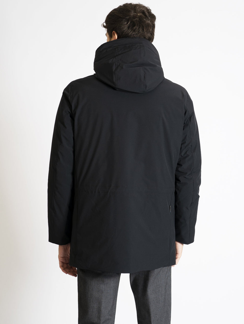 WOOLRICH Parka Arctic in Tessuto Stretch Nero Negozio