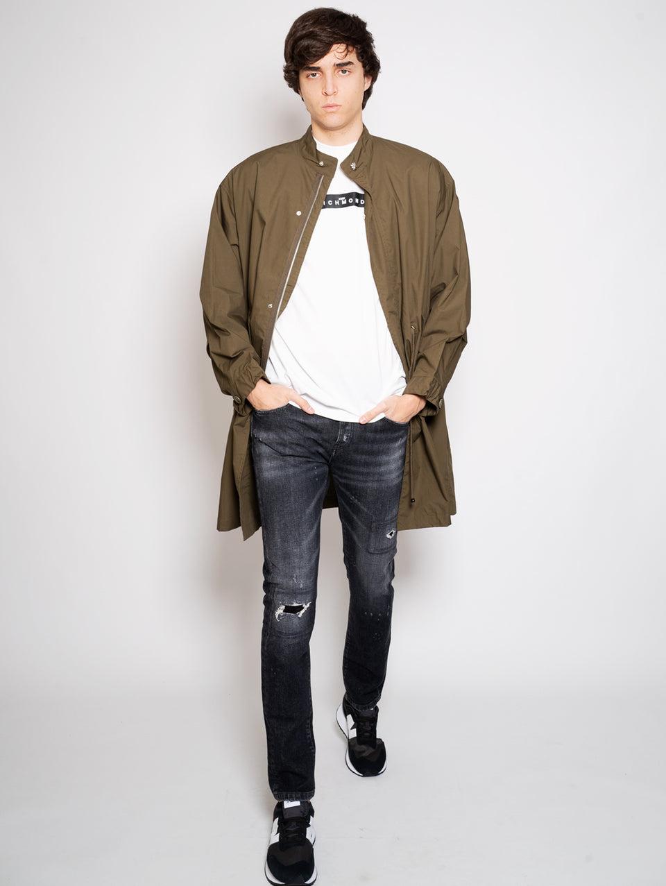 JOHN RICHMOND Parka Oversize Verde Nuova