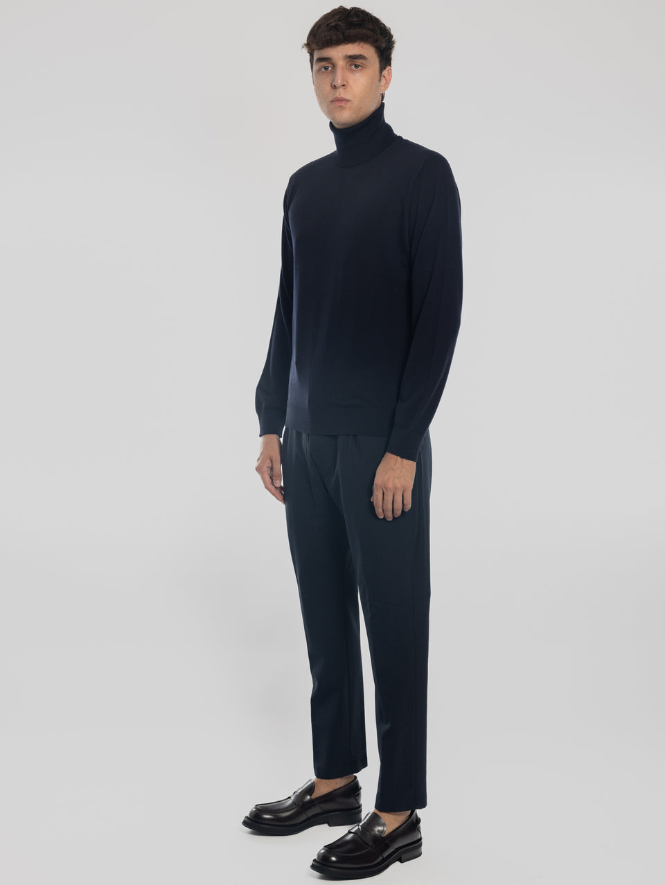 CLOSED Pantaloni con Coulisse in Fresco Lana Blu Italy