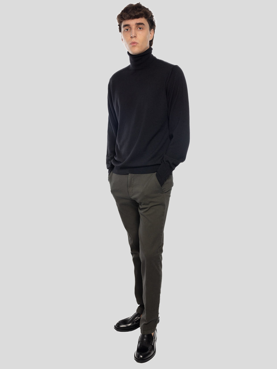 BRIGLIA 1949 Pantaloni Slim in Cotone Armaturato Verde 2025