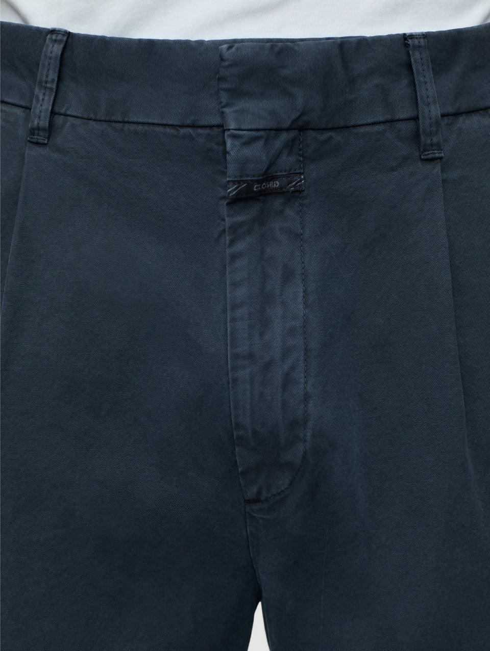 CLOSED Pantaloni Ampi con Pences Blu Fumo Vendita