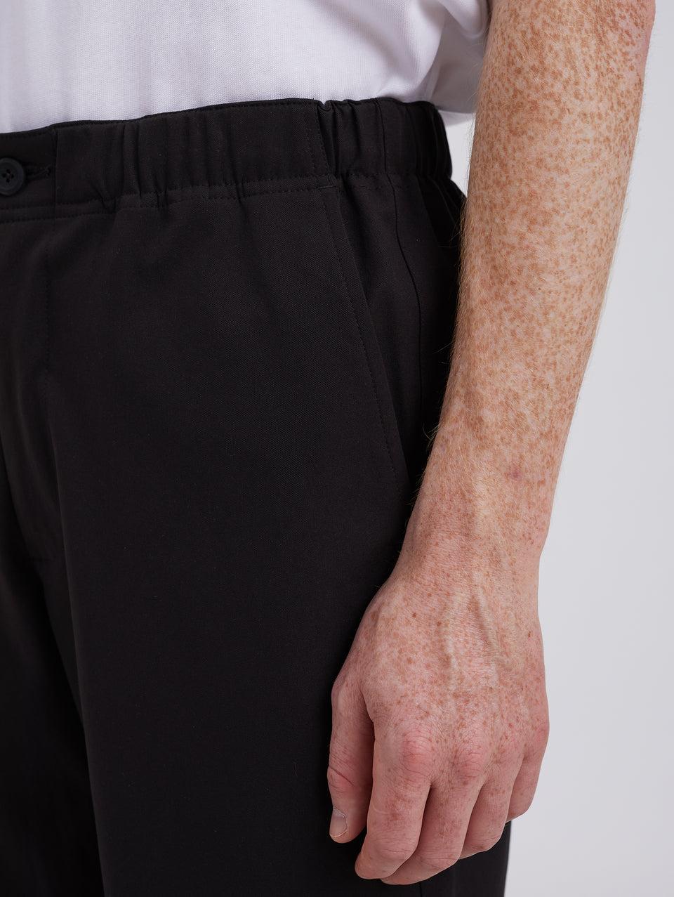 NORSE PROJECTS Pantaloni in Solotex con Elastico in Vita Nero Pezzi Unici