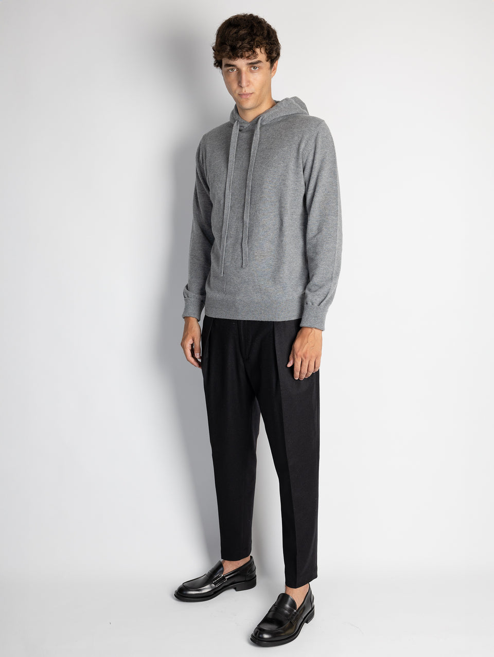 BRIGLIA 1949 Pantaloni in Flanella con Pinces Nero Negozi Online