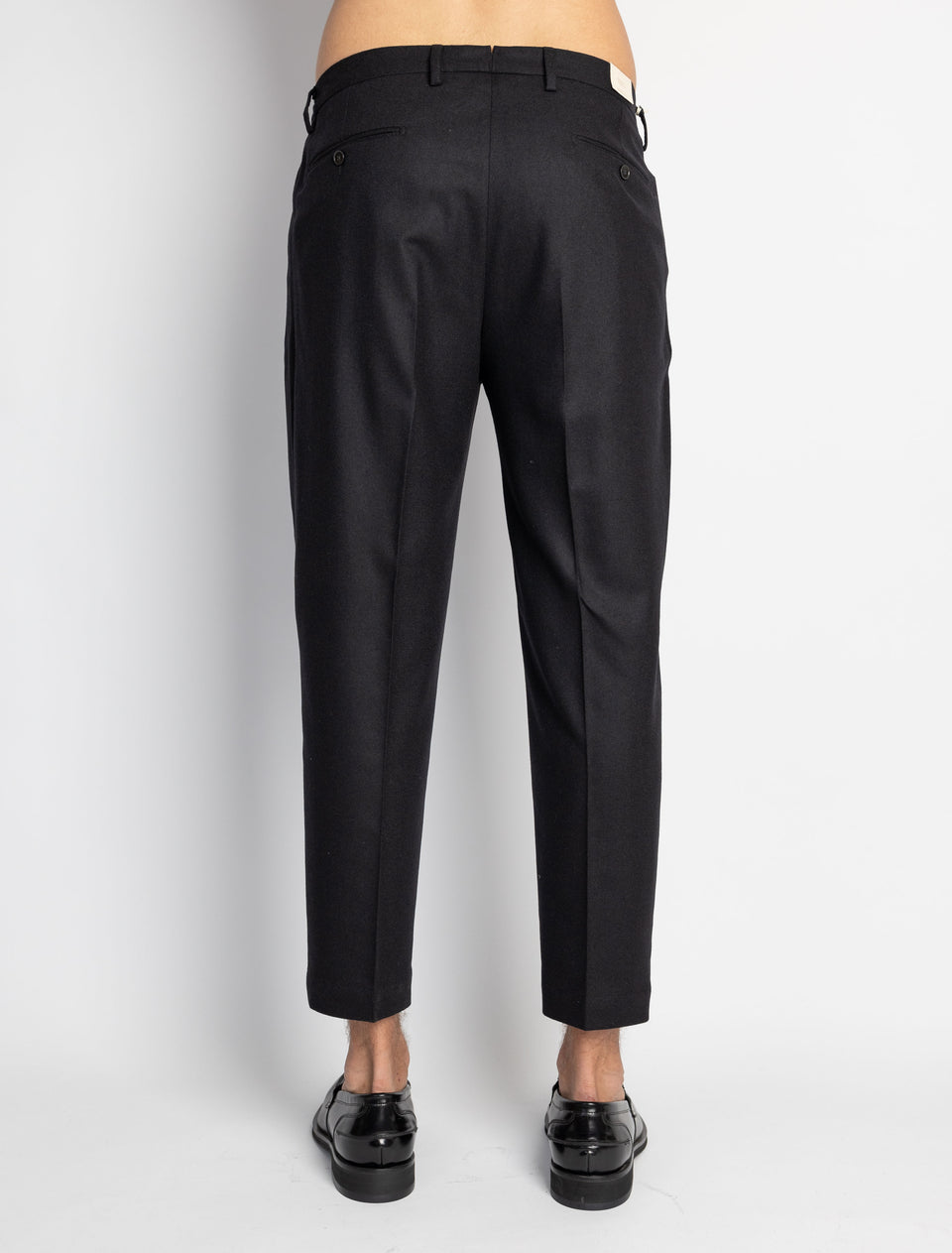 BRIGLIA 1949 Pantaloni in Flanella con Pinces Nero Negozi Online