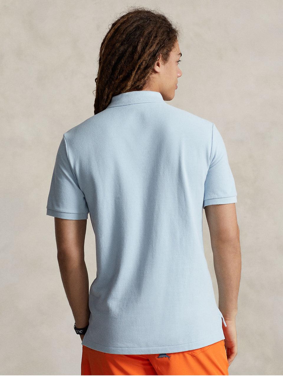 RALPH LAUREN Polo in Mesh Slim Fit Blu Cielo Convenienza