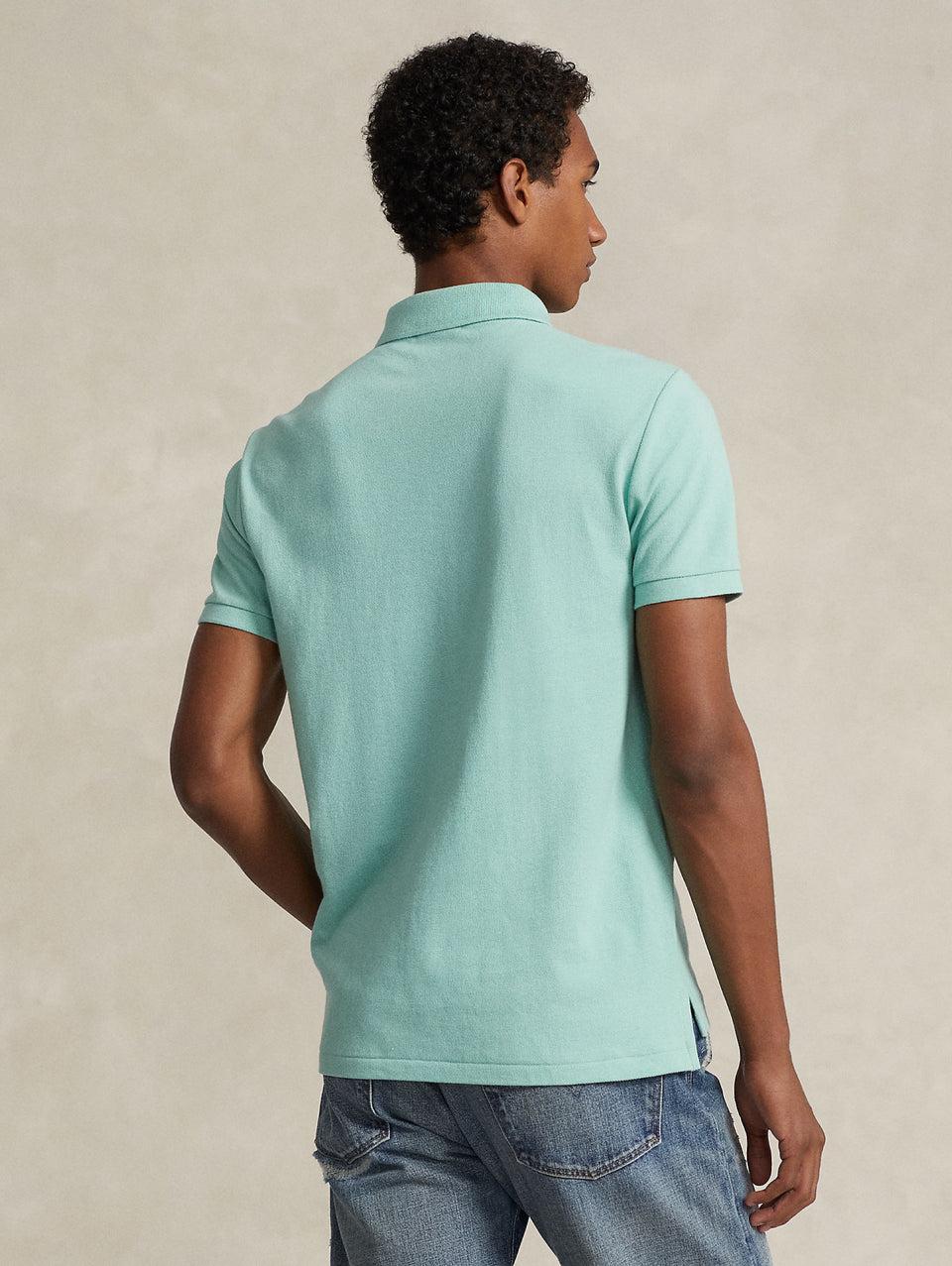 RALPH LAUREN Polo in Mesh Slim Fit Acqua Novità