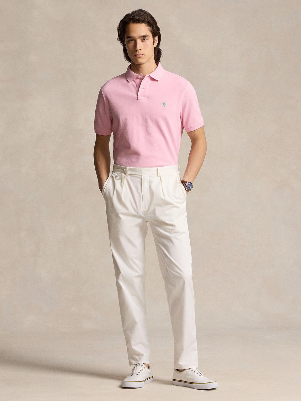 RALPH LAUREN Polo in Mesh Slim Fit Rosa Presa