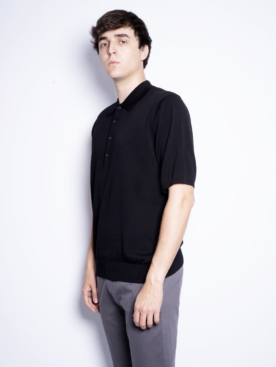CLOSED Polo in Cotone Extrafine Nero Economico