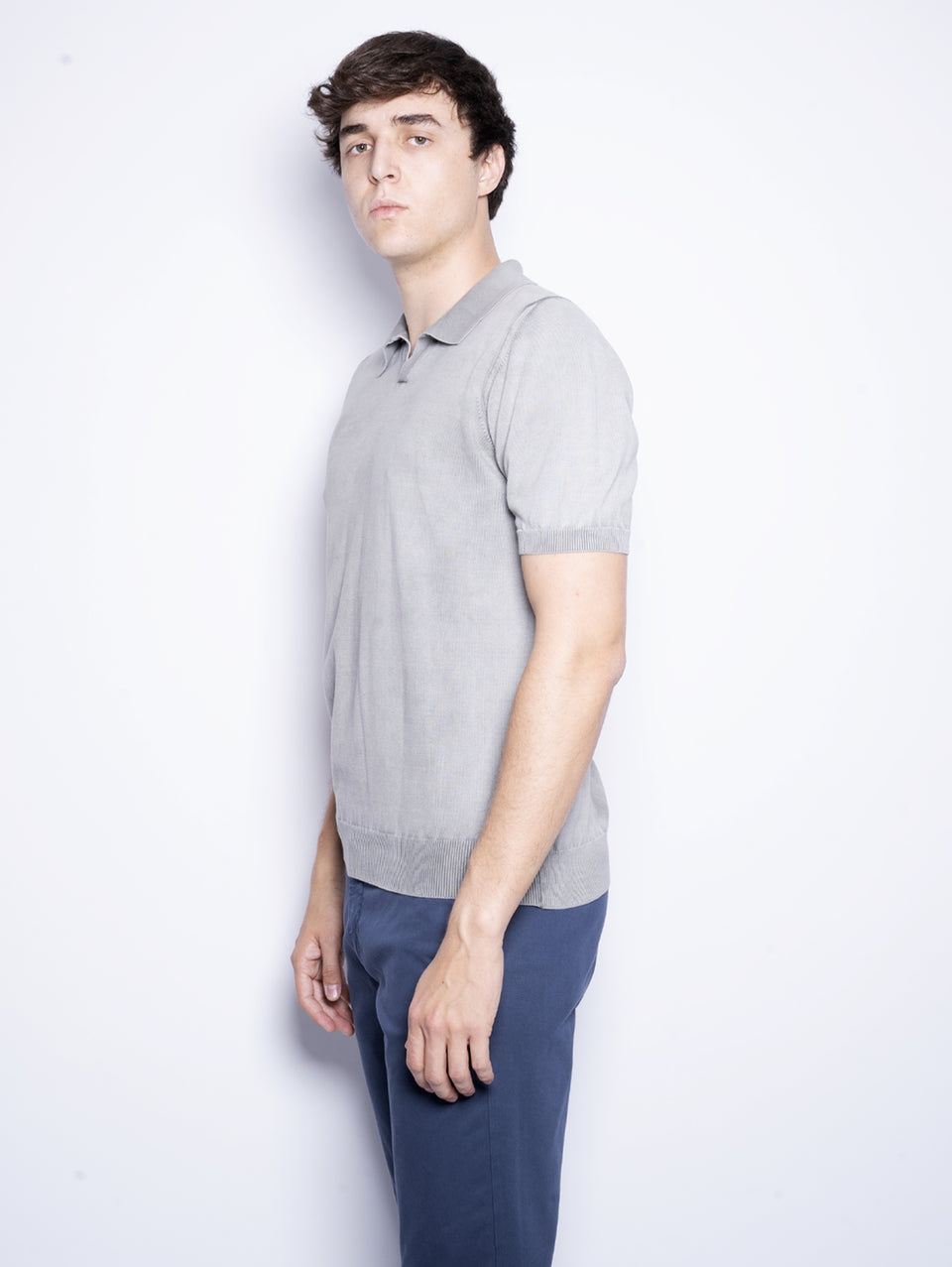 ALPHA STUDIO Polo in Cotone Tinto in Capo Salvia Saldi