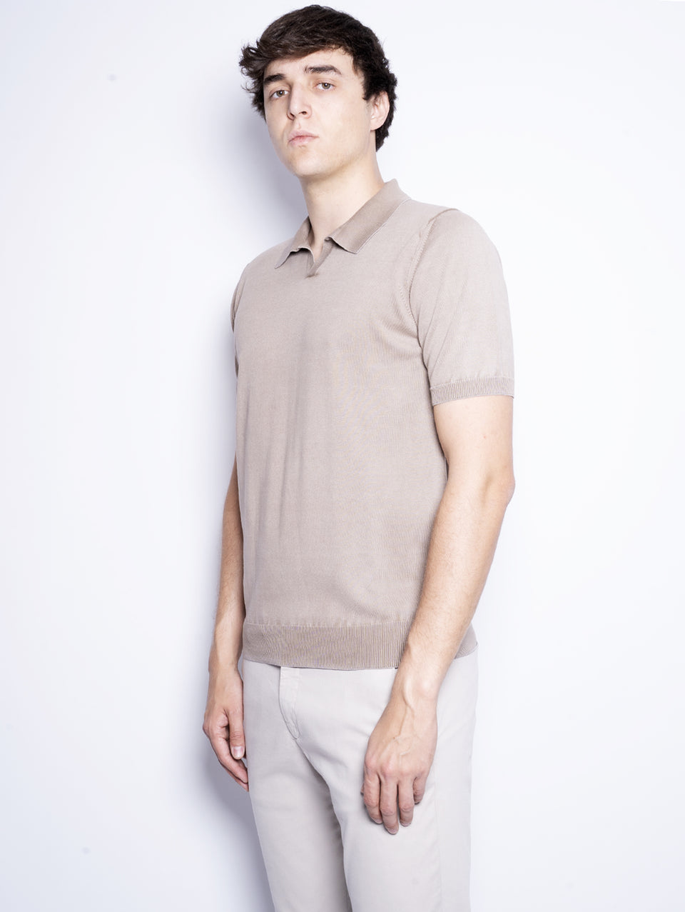 ALPHA STUDIO Polo in Cotone Tinto in Capo Argilla Offerte