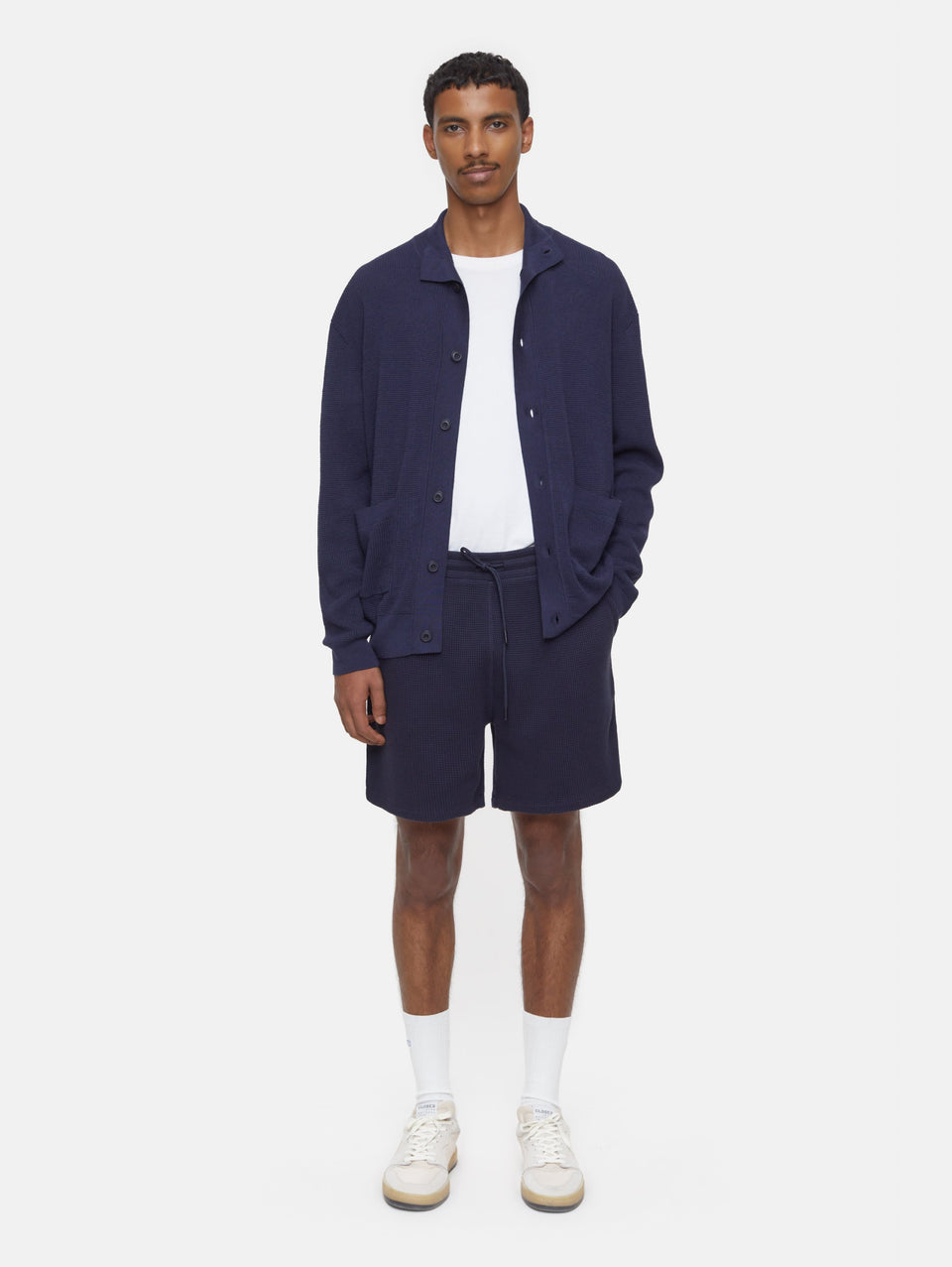 CLOSED Pantaloncini in Maglia Waffle Blu Italy