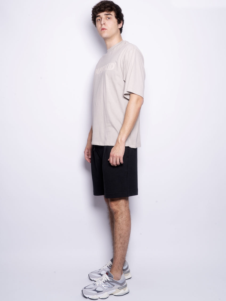 A PAPER KID Shorts in Felpa con Pince Nero Italia