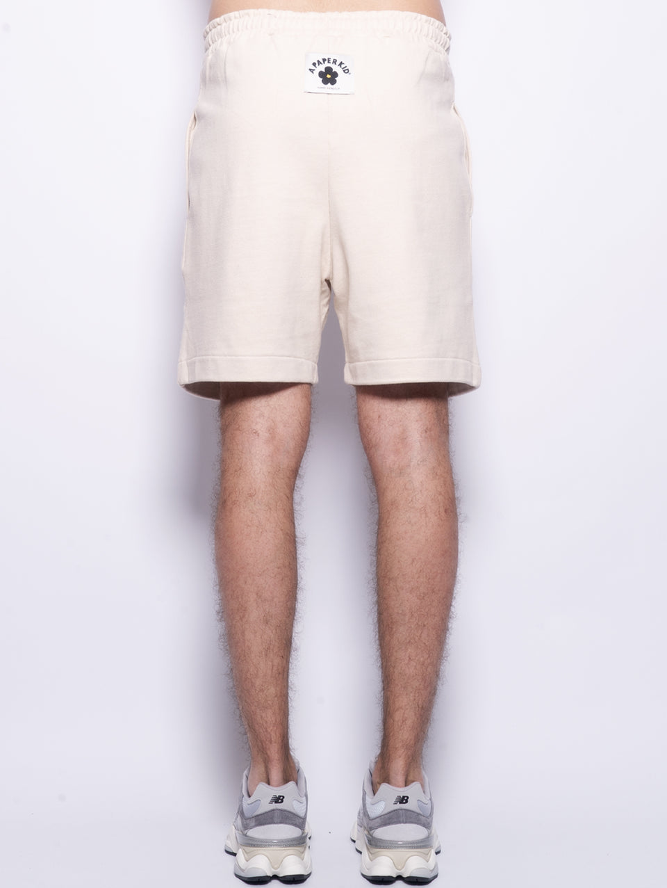 A PAPER KID Shorts in Felpa con Pince Sabbia 2025