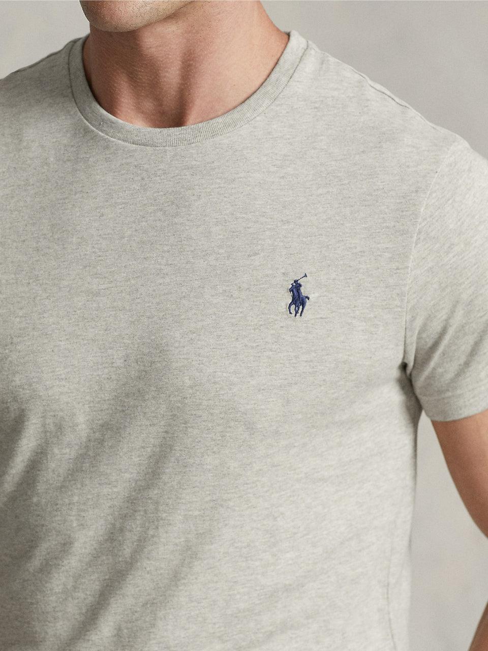 RALPH LAUREN T-shirt in Cotone Basica Grigio Soddisfazione Garantita