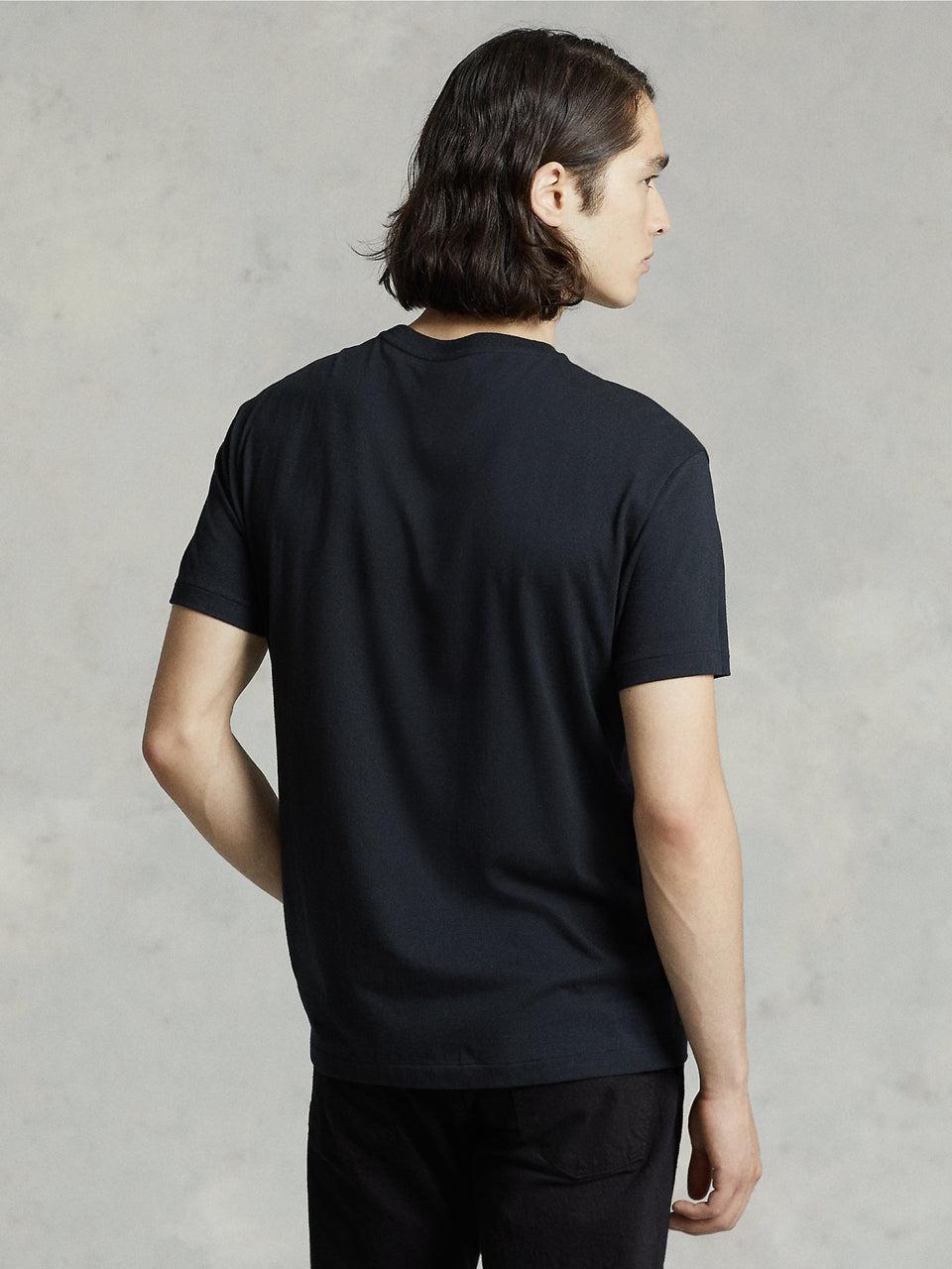 RALPH LAUREN T-shirt in Cotone Basica Nero Qualità Garantita