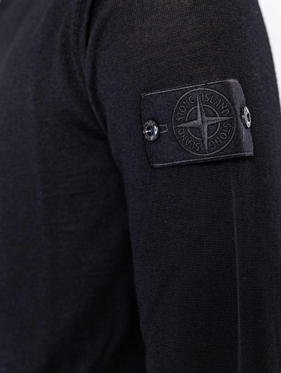 STONE ISLAND Maglia Collo Alto Ghost in Lana Nero Shopping Online