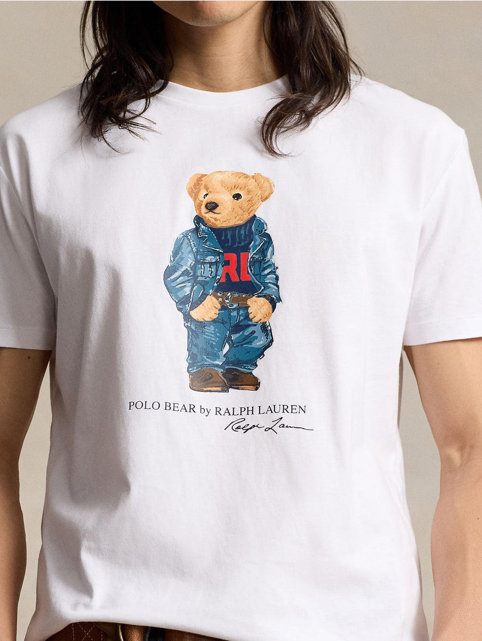 RALPH LAUREN T-shirt Girocollo Polo Bear Bianco Affare Del Giorno
