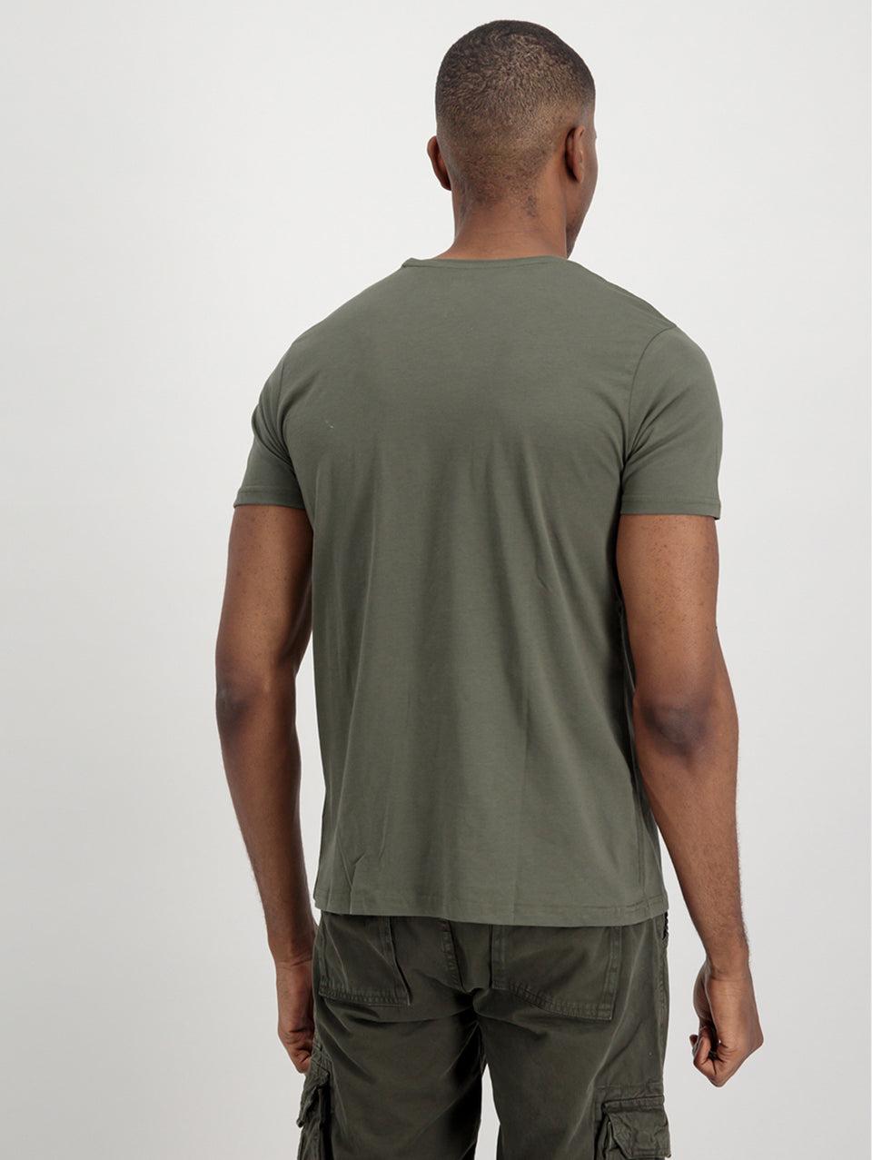 ALPHA INDUSTRIES T-shirt con Logo sul Petto Verde Novità