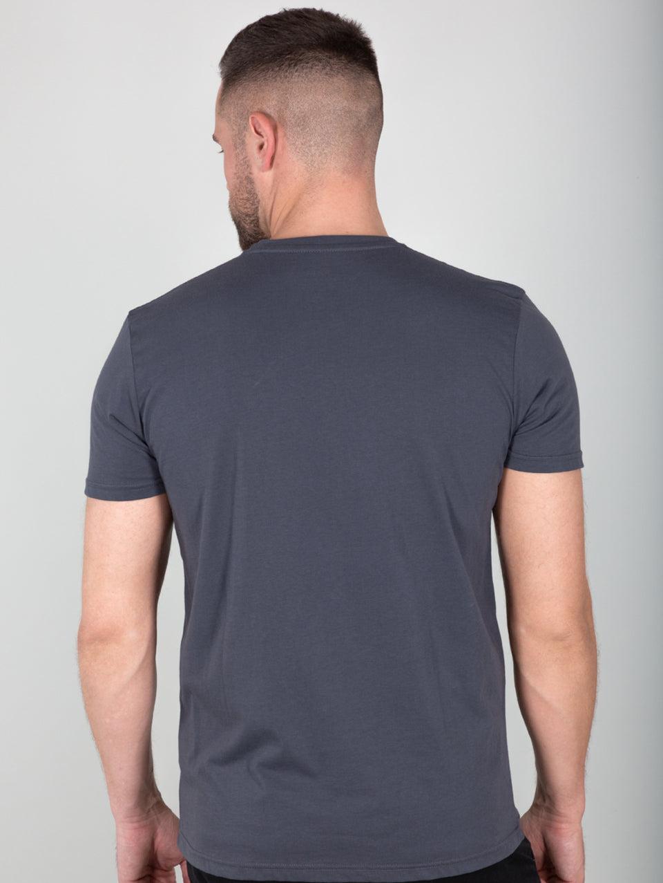 ALPHA INDUSTRIES T-shirt con Logo sul Petto Grigio Presa