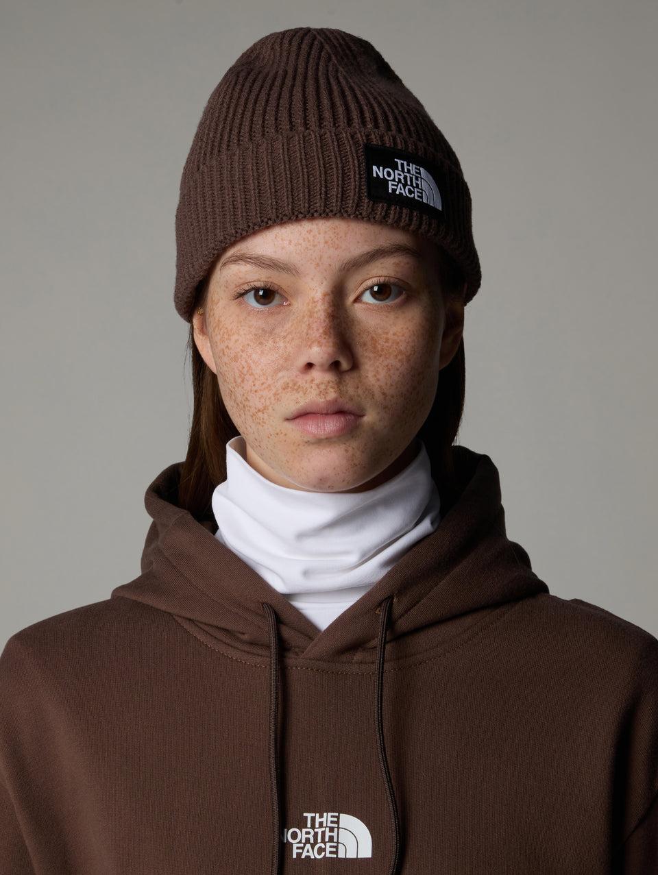THE NORTH FACE Berretto in Maglia con Logo Frontale Marrone Qualità