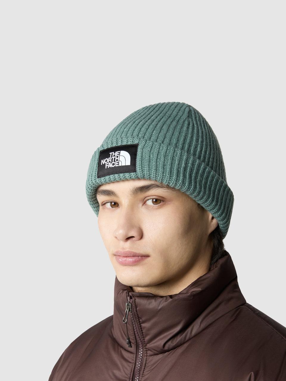 THE NORTH FACE Berretto in Maglia a Coste con Logo Salvia Pezzi Unici