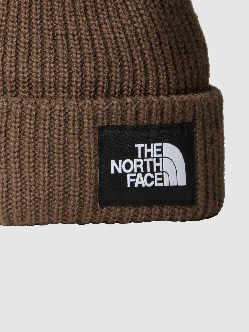 THE NORTH FACE Berretto in Maglia a Coste con Logo Marrone Soddisfazione Garantita