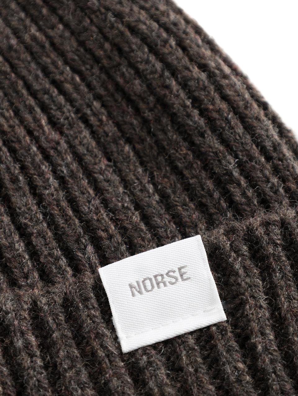 NORSE PROJECTS Berretto in Lana a Coste Marrone Acquista Ora