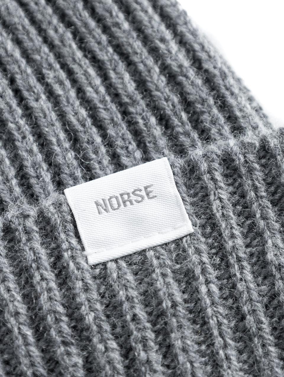 NORSE PROJECTS Berretto in Lana a Coste Grigio Fino Al -60%