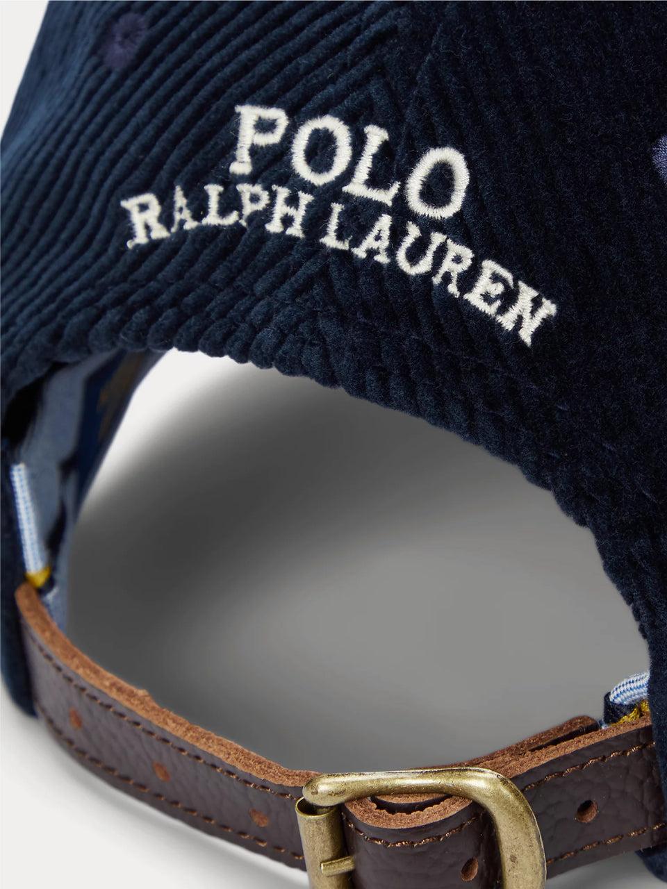 RALPH LAUREN Cappello in Velluto a Coste Blu Shopping Online