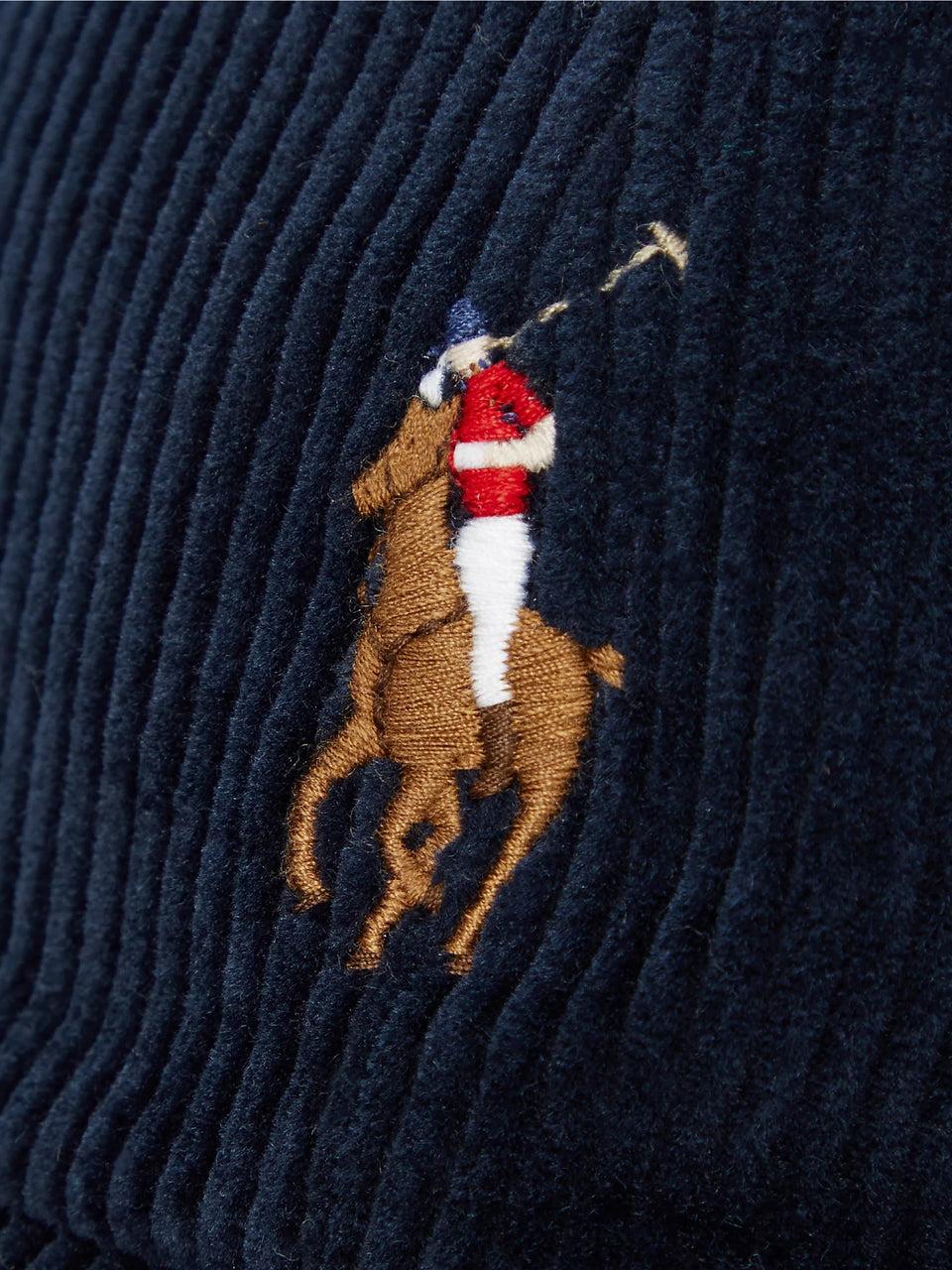 RALPH LAUREN Cappello in Velluto a Coste Blu Shopping Online