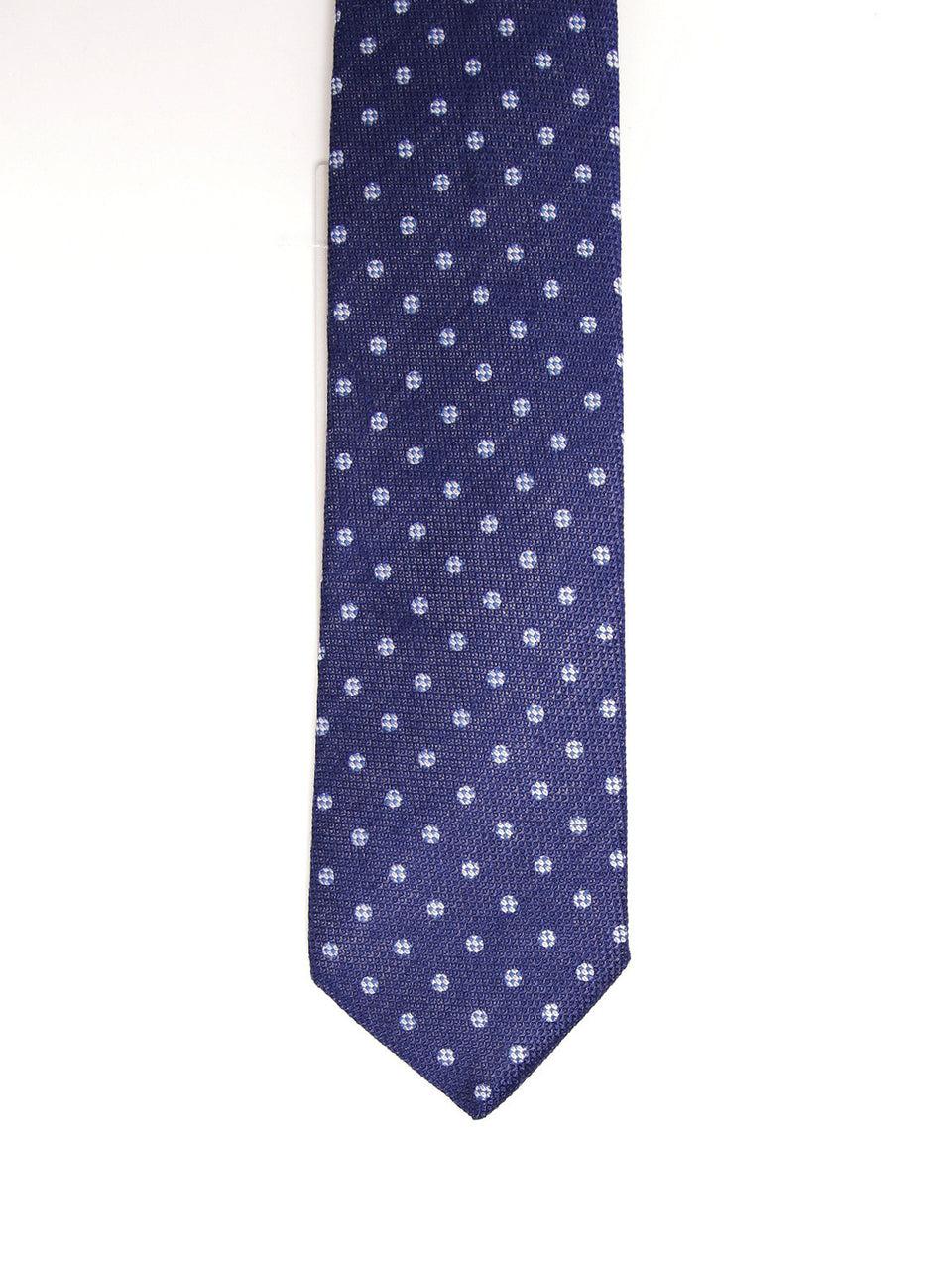 MANUEL RITZ Cravatta in cotone 2232K506 173406 Pois Blu In Vendita