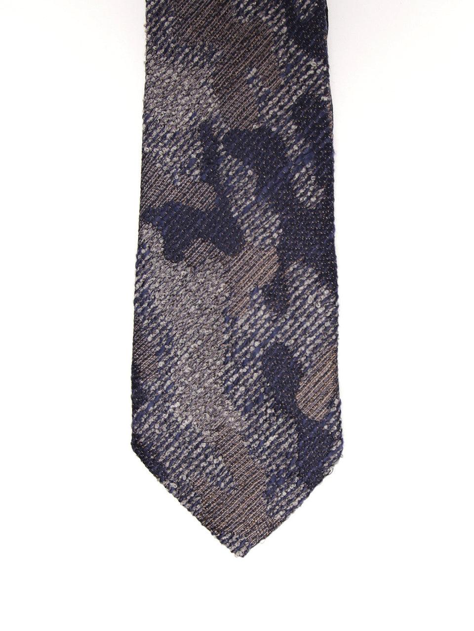 MANUEL RITZ Cravatta camouflage 2232K505 173400 Blu/Marrone/Grigio Saldi