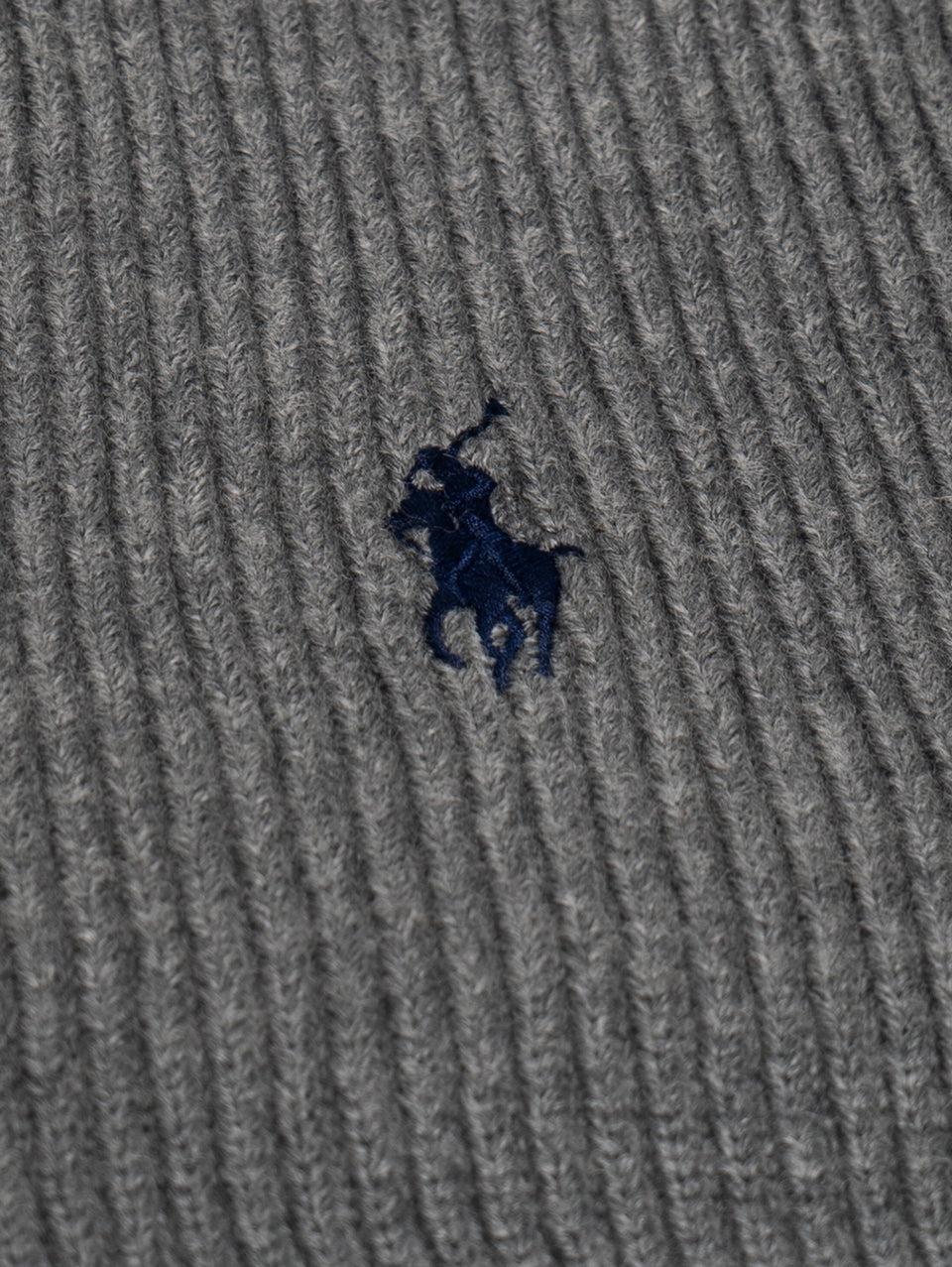 RALPH LAUREN Sciarpa con Lavorazione a Coste Grigio In Saldo