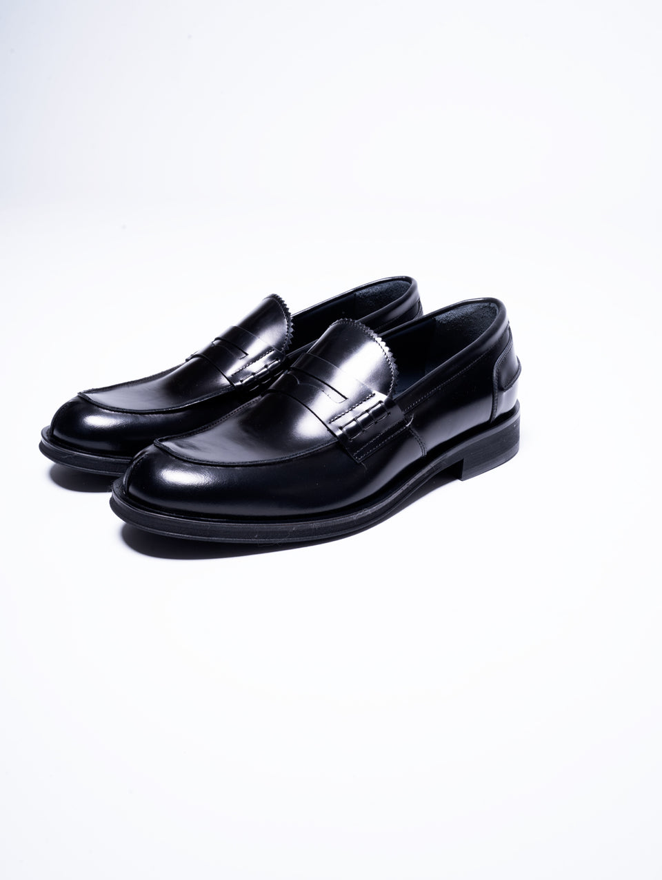 GEORGE HOL'S Mocassino Penny Loafer in Abrasivato Nero Novità