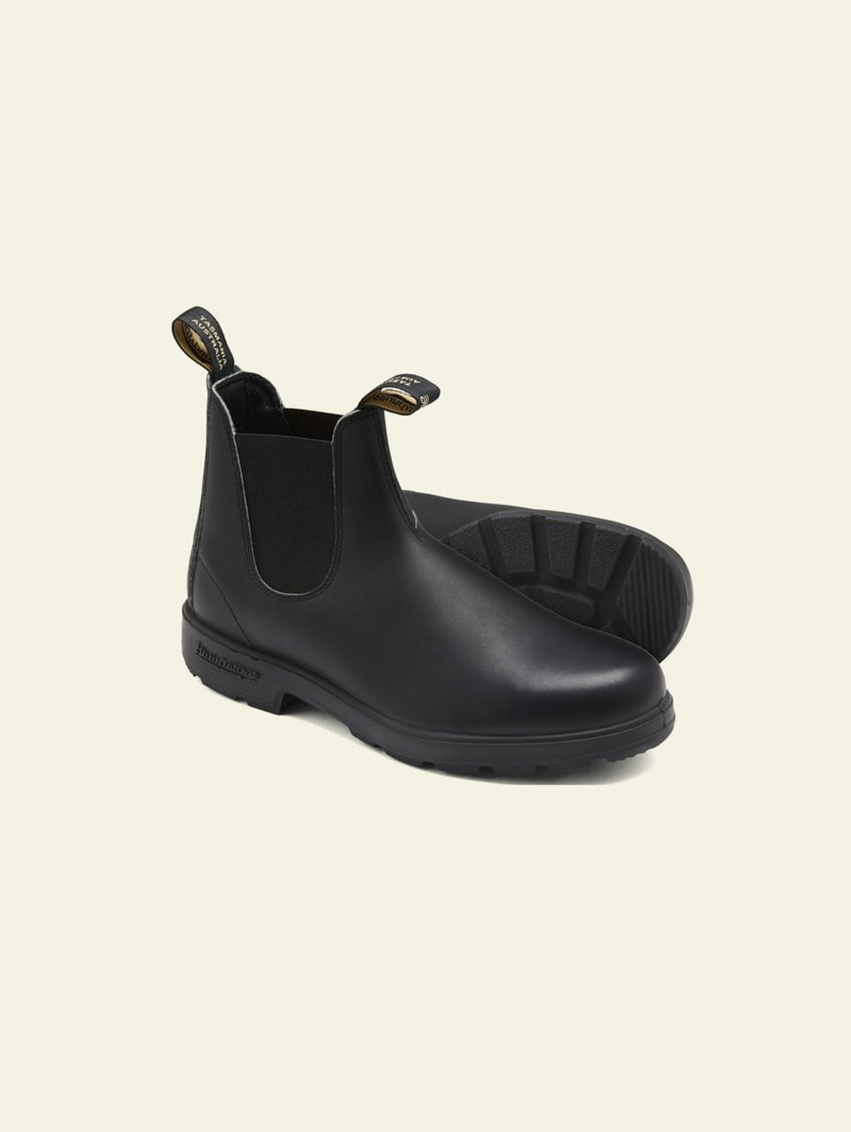 BLUNDSTONE Stivaletti Chelsea in Pelle con Elastici Nero/Nero Outlet