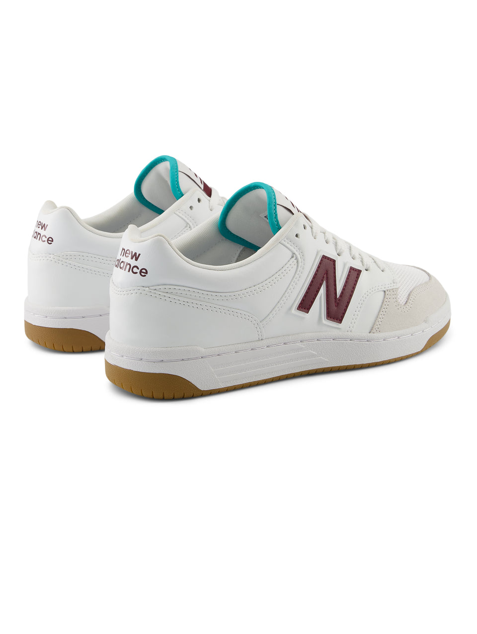 NEW BALANCE Sneakers Basse da Basket 480 Bianco/Bordeaux Qualità Garantita