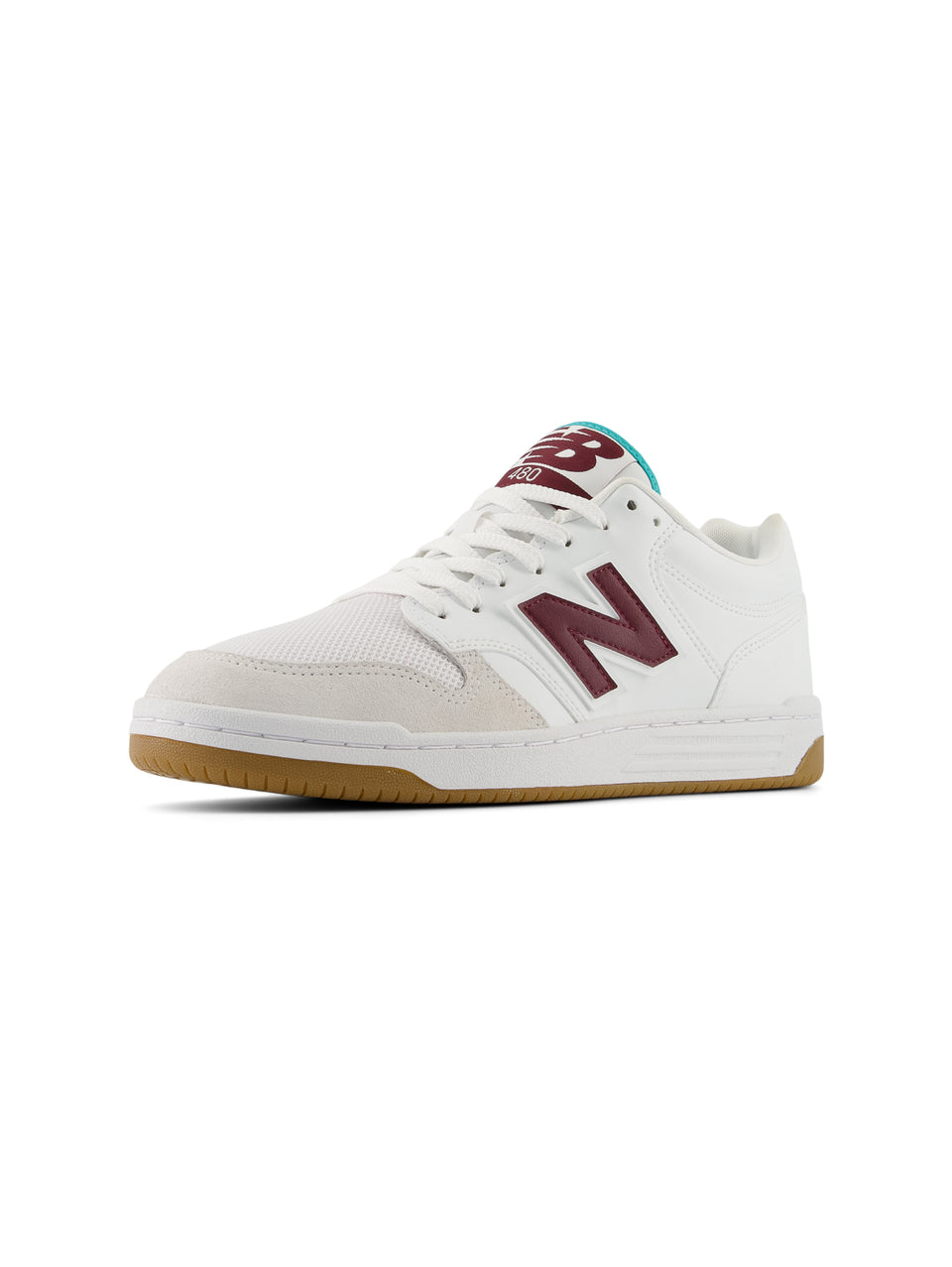 NEW BALANCE Sneakers Basse da Basket 480 Bianco/Bordeaux Qualità Garantita