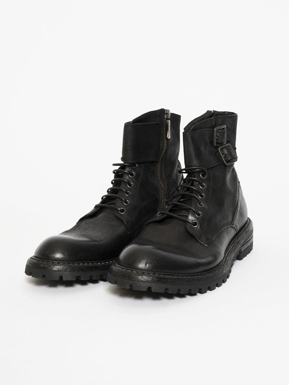 CORVARI Stivali Vintage con Fibbia Nero Black Friday