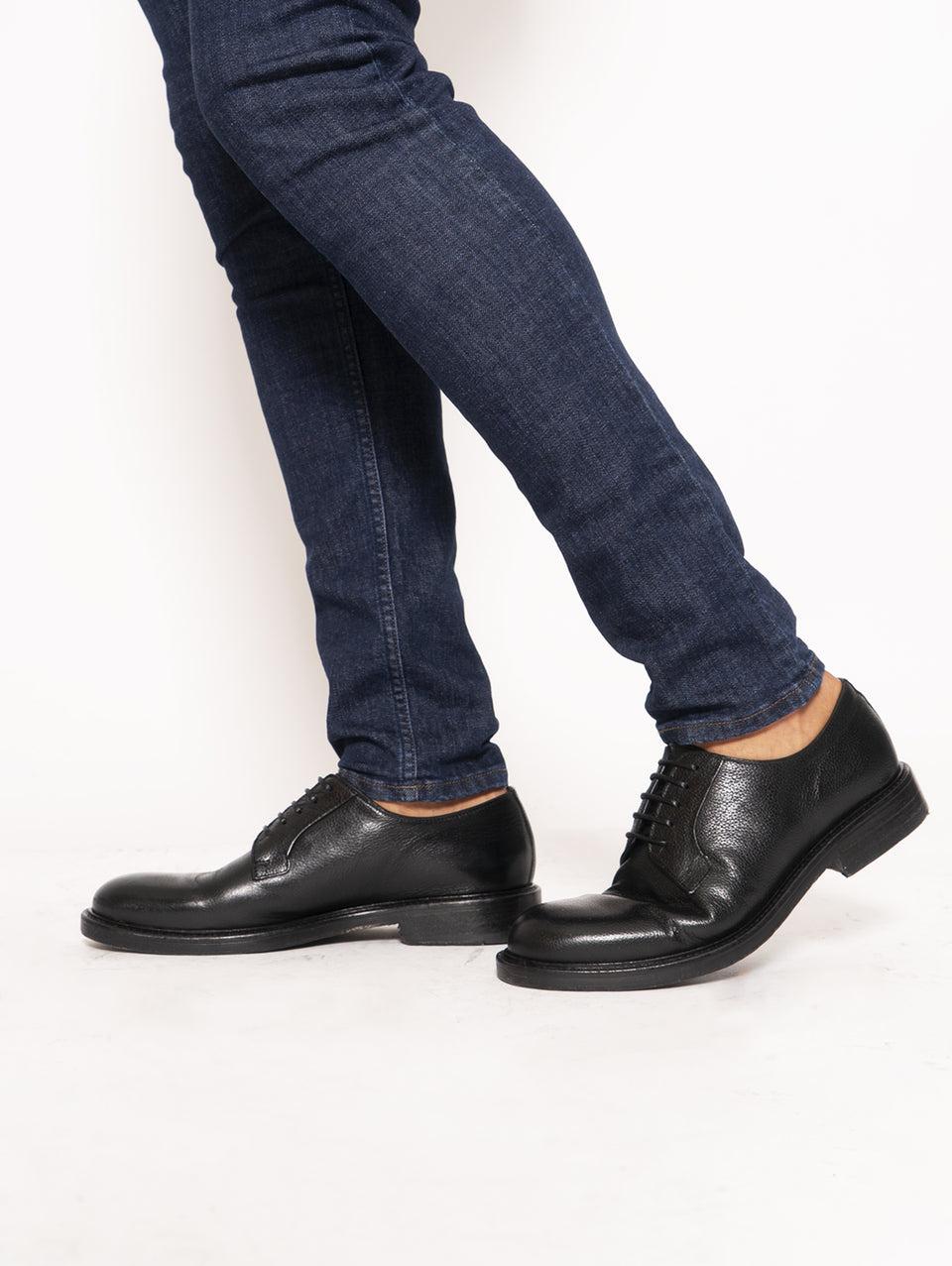 SEBOY'S Derby Classica in Pelle Martellata Nero Convenienza