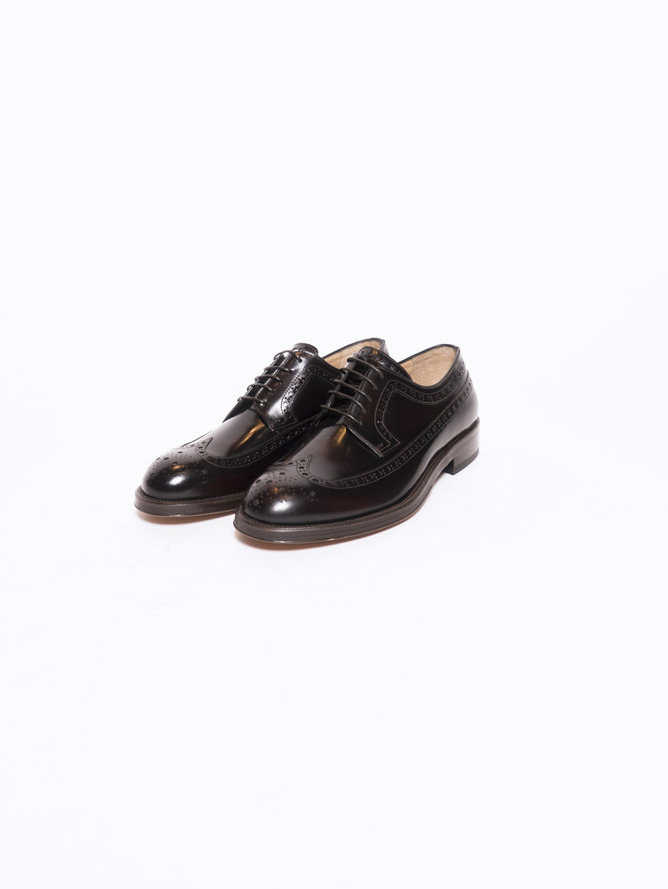SEBOY'S Stringata con Lavorazione Brogue Longwing Marrone Sconto