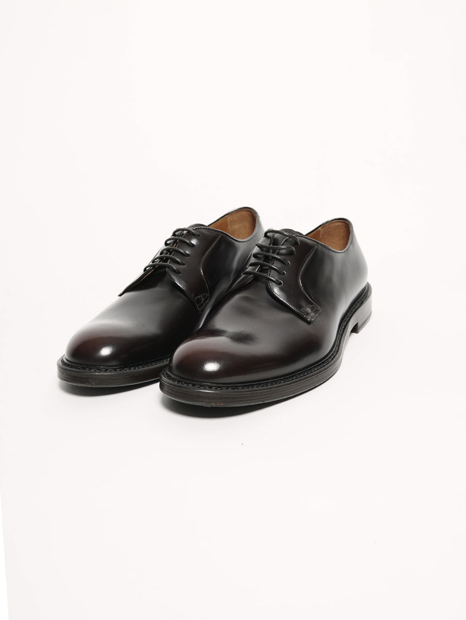 DUCA DI WELLES Stringata pelle liscia Testa di moro Offerta