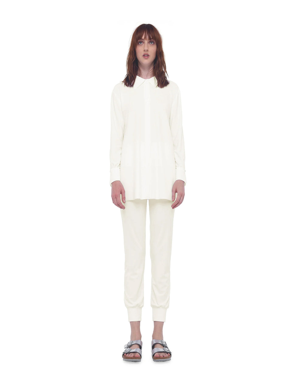 NORMA KAMALI Camicia con Chiusura in Velcro Avorio Offerte