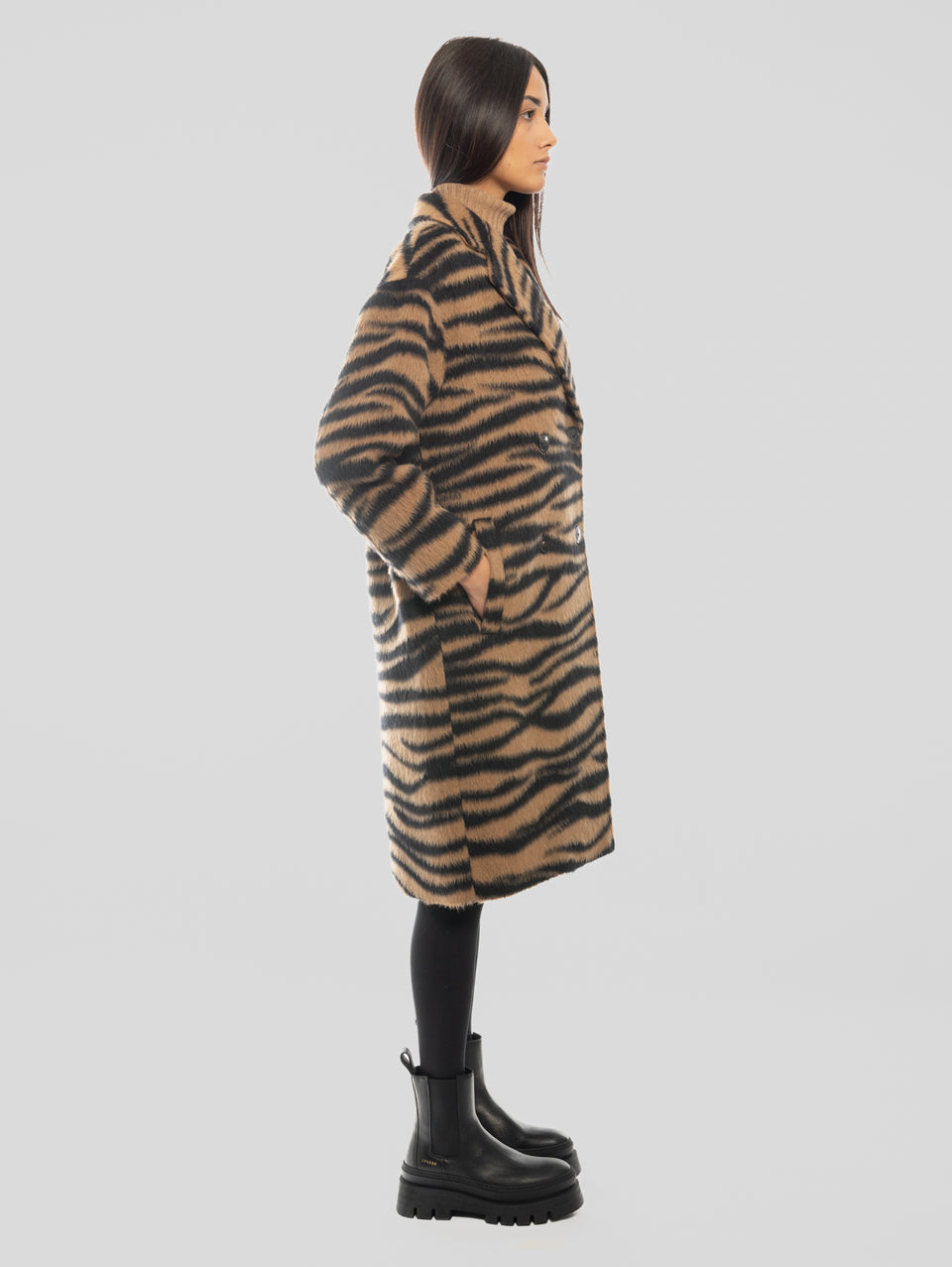 MAX MARA Cappotto Jacquard Animalier Vidim Cammello Moda